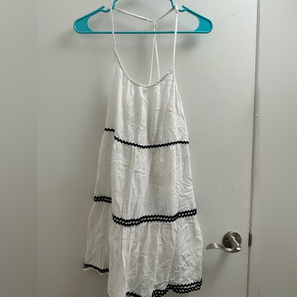 Small, white aerie swim coverup dress